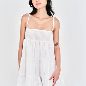 Zara Babydoll Mini Dress White - Small